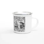 Mug en émail blanc de 354ml (12 oz) "Un marin n'est rien sans ses rêves"