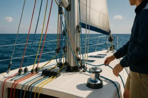 pied de mât - plan de pont - gréement courant