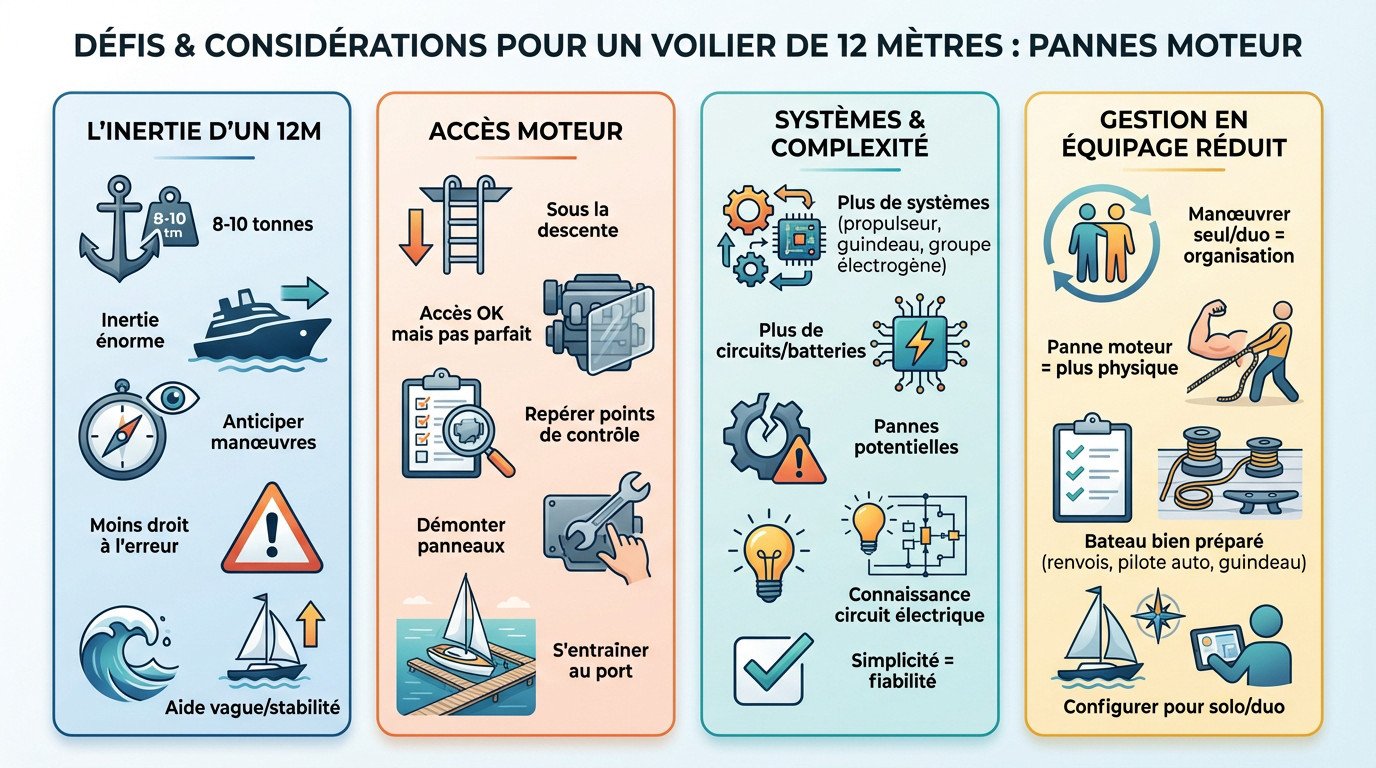Compartiment moteur voilier 12m et défis mécaniques en mer