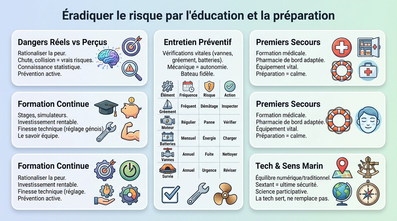 Éradication du risque en voilier par l'éducation et la préparation technique