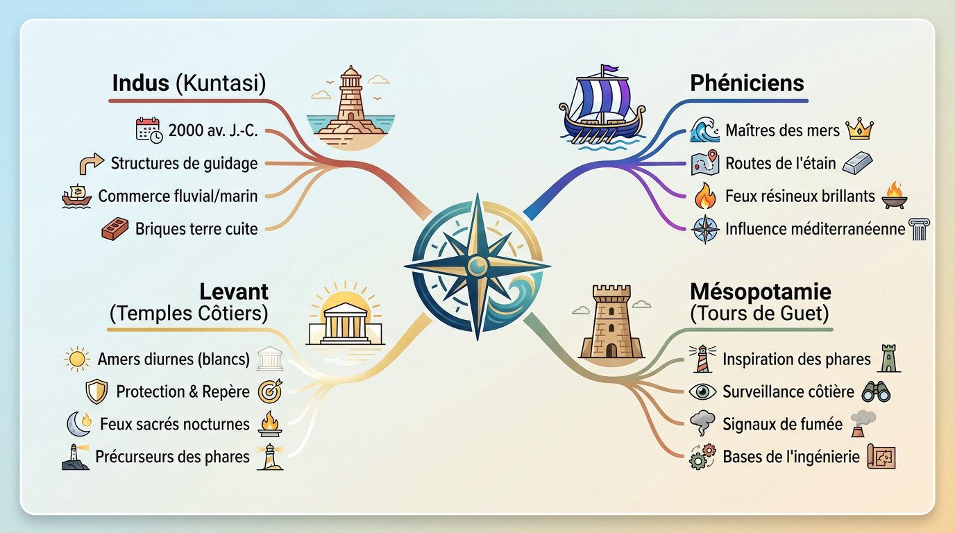 Vestiges de signalisation maritime antique sur la côte de l'Indus