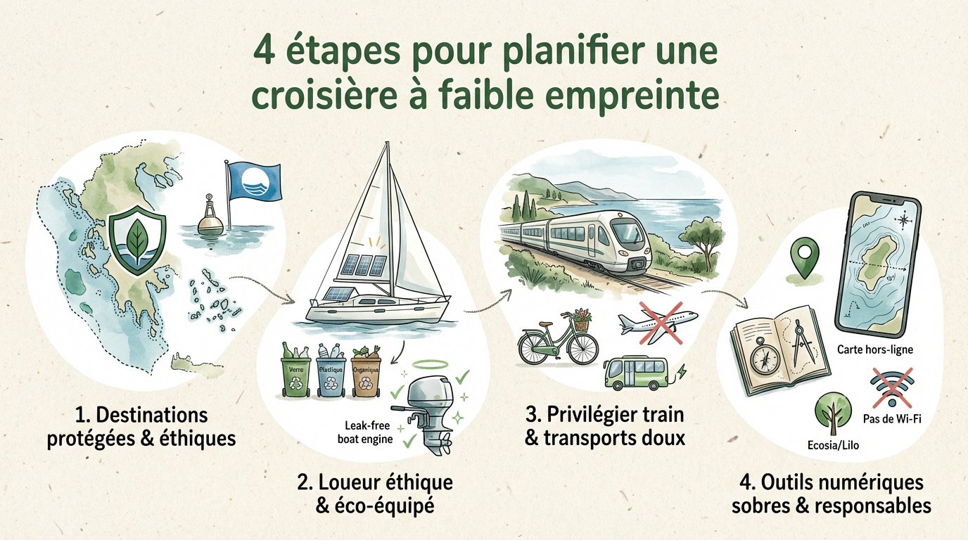 Planification d'une croisière à la voile écoresponsable en mer Ionienne